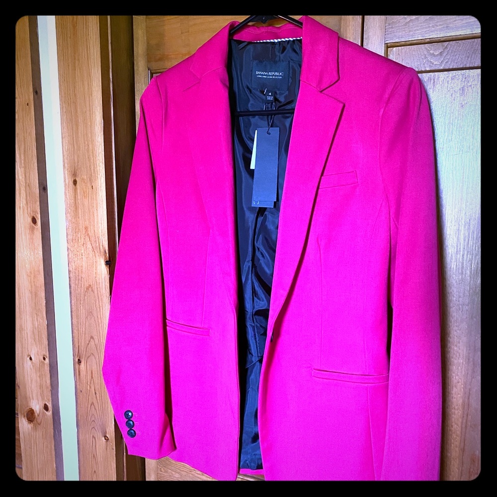 Hot Pink Barbie Blazer Banana Republic